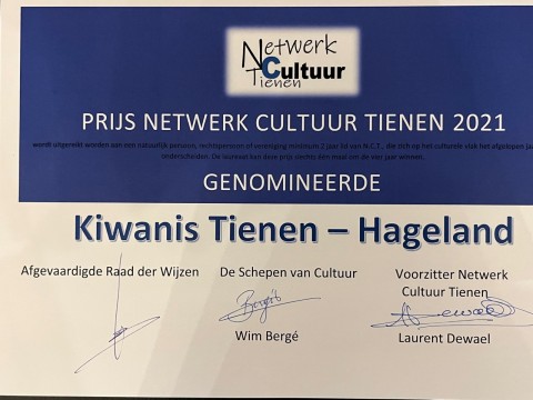 nominatie prijs netwerk Cultuur Tienen 2021