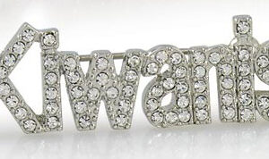 Borstspel kiwanis silv rhinest