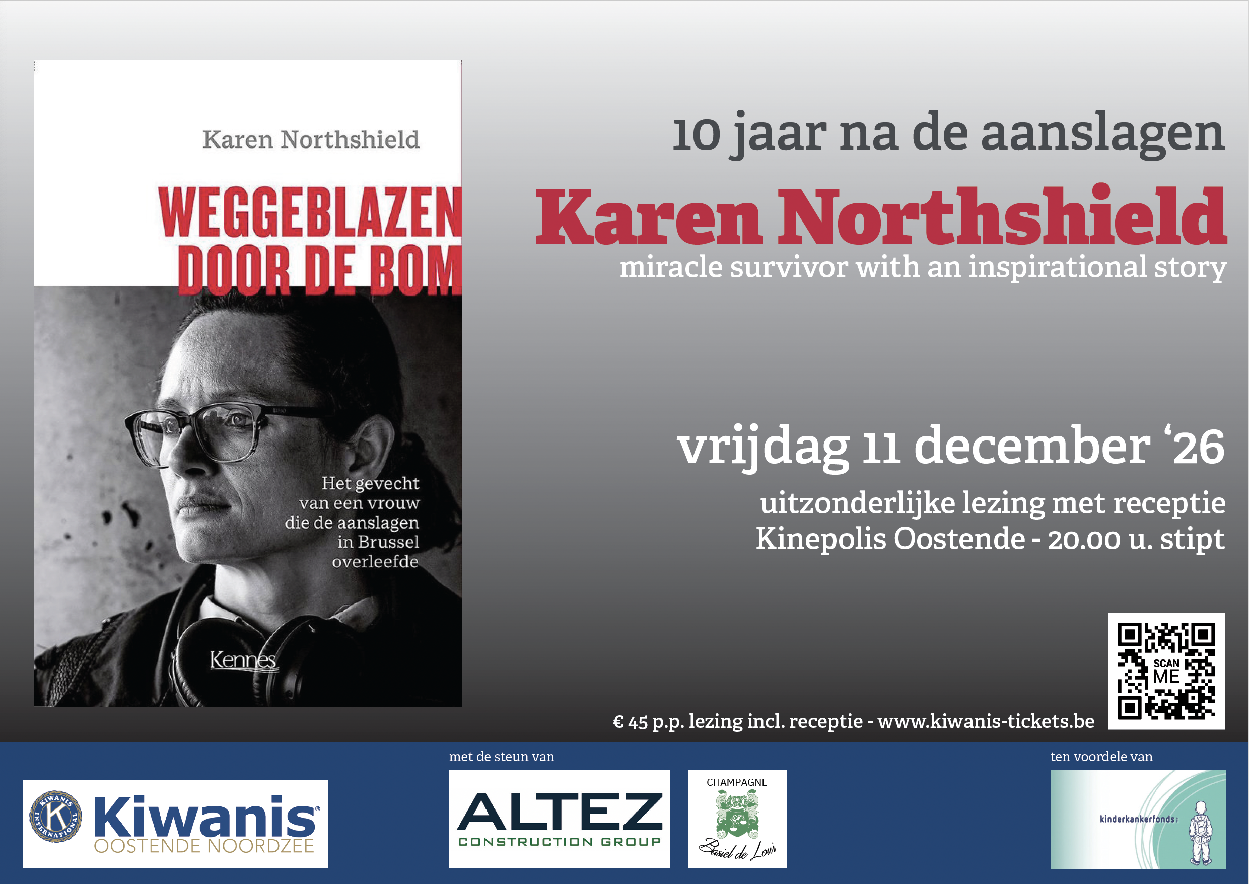 Lezing Karen Northshield - Weggeblazen door de Bom 1 affiche Karen Northshield lezing 11.12.26 Kinepolis 2